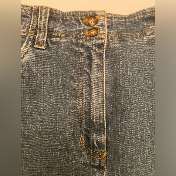 Jones Sport stretch denim blue jean skirt sz 8 GUC - Picture 3 of 12